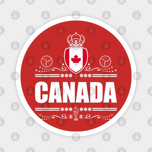 CANADA SOCCER GIFTS | WHITE LINEART Magnet by VISUALUV